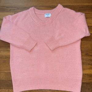 🍑 Old Navy peach scoop neck sweater with 3/4 sleeves. Size M Tall.